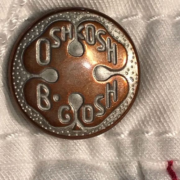 OSH KOSH B’GOSH WHITE OVERALL SHORTS 9 M - Picture 11 of 12